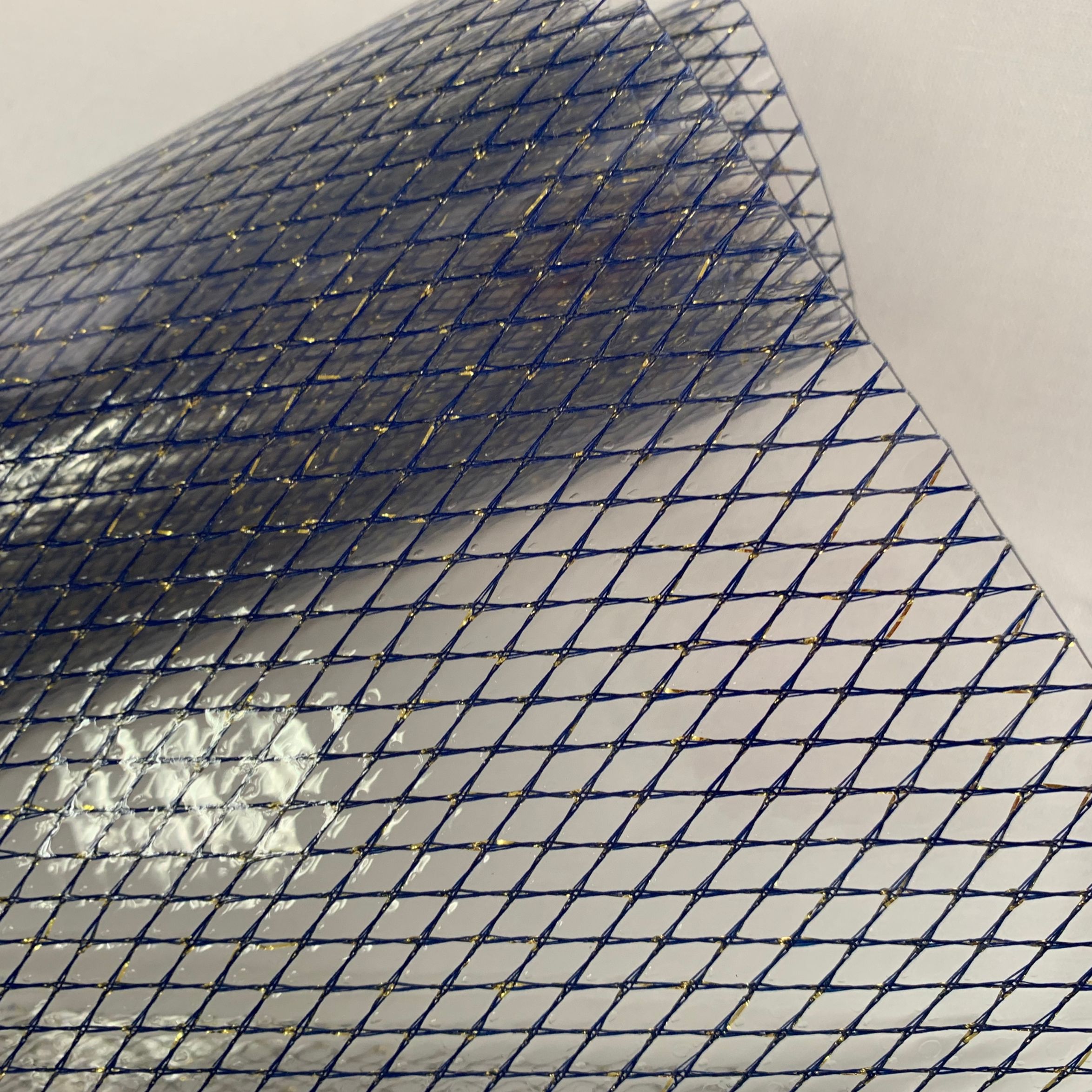 PEVA菱形夹网布化妆包 洗漱包材料膜