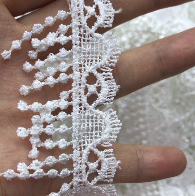 Fringed white water-soluble lace clothing accessories, Barbie doll lace accessories