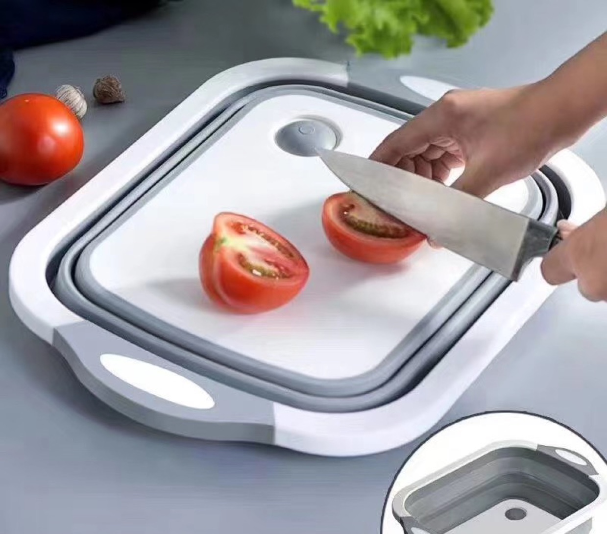 Multi - function cutting board and basin thumbnail
