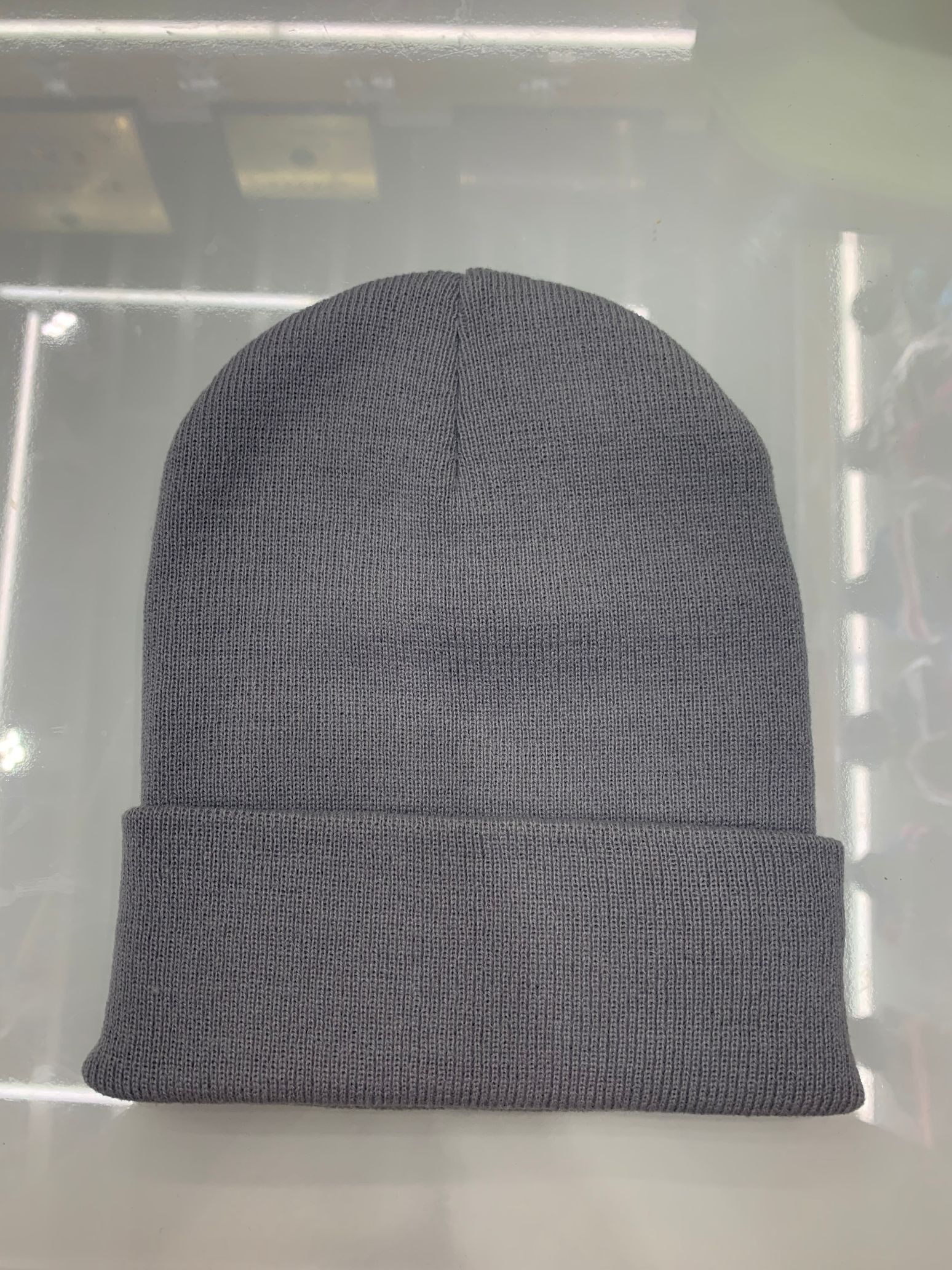 Plain color basic crimped double layer warm knit hat for men and women autumn and winter cover head simple wool hat thumbnail