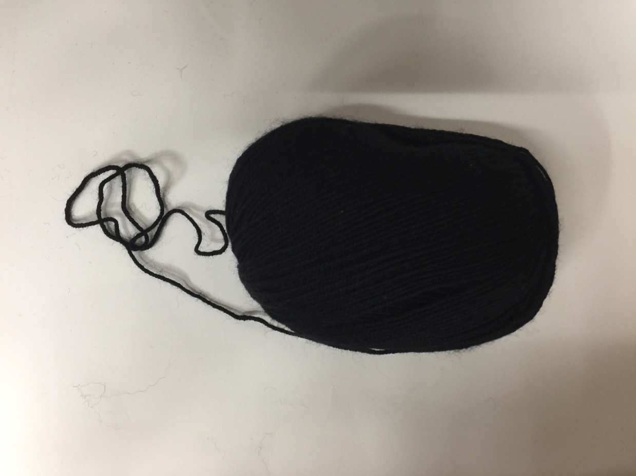 Black wool thread details Picture