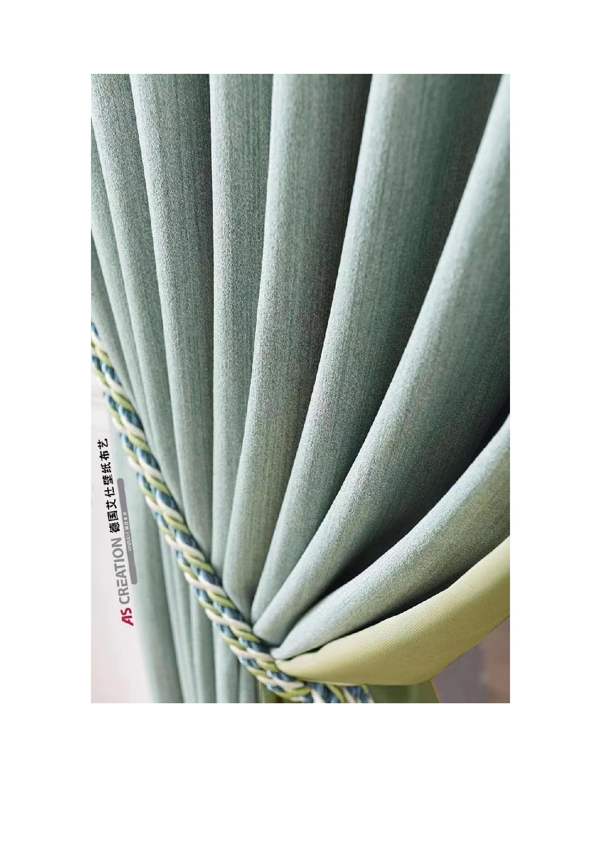 Blumarine风铃款现代简约轻奢窗帘高精密提花橙色拼接高档客厅卧室遮光详情图6