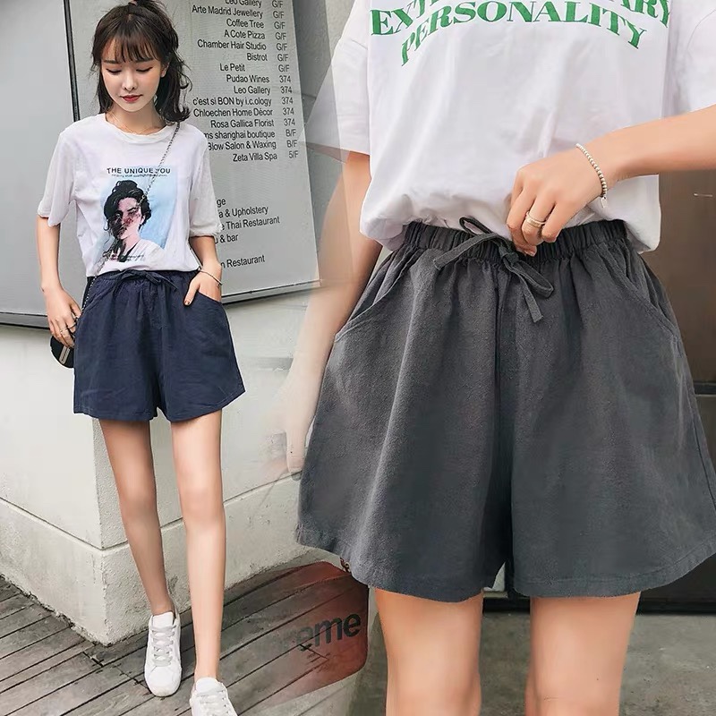 New cotton and linen baggy shorts for summer thumbnail