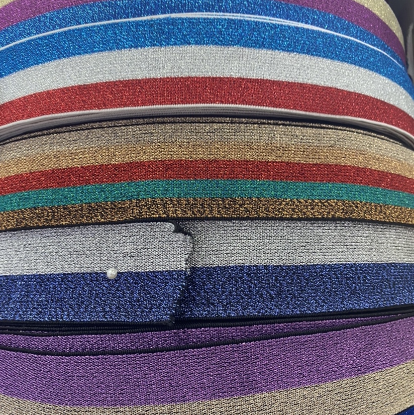 5 cm multicolor optional color silk elastic band thumbnail