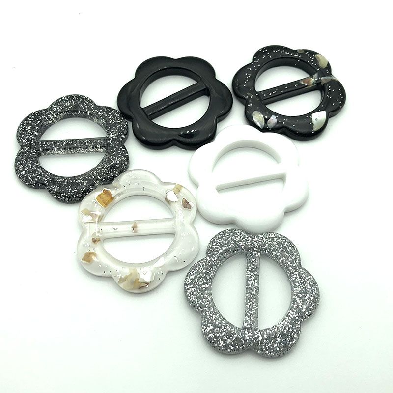 High-Grade Coat Day Word Buckle Belt Button Trench Coat Waist Buckle Round Rectangular Resin Button Clothes Accessories Item Picture