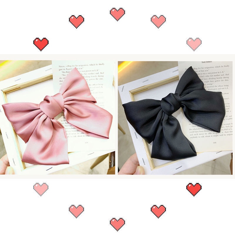 超仙闺蜜蝴蝶结发夹顶夹发饰红色少女小卡子头饰网红可爱日系边夹细节图