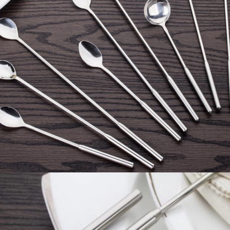 410 Solid Oil Spoon Ice Spoon Spoon Stainless Steel Oval Spoon Spoon Tableware Soup Spoon Spoon Supermarket
