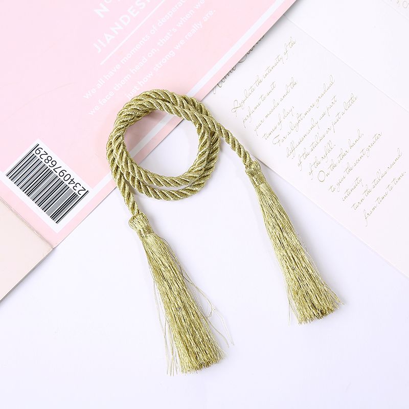 Textile accessories fringe curtain rope handmade DIY decorative rope three strands polyester fringe rope custom wholesale thumbnail