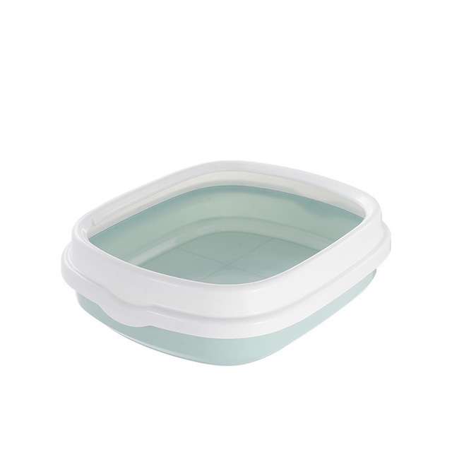 The semi-enclosed pet cat litter box can be detachable to prevent splashing of cat feces. The cat toilet comes with a cat litter shovel undefined