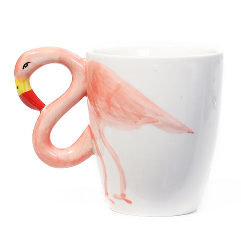 少女系火烈鸟陶瓷杯咖啡杯游戏陶瓷杯 游戏机马克子 创意造型骨瓷杯详情图4