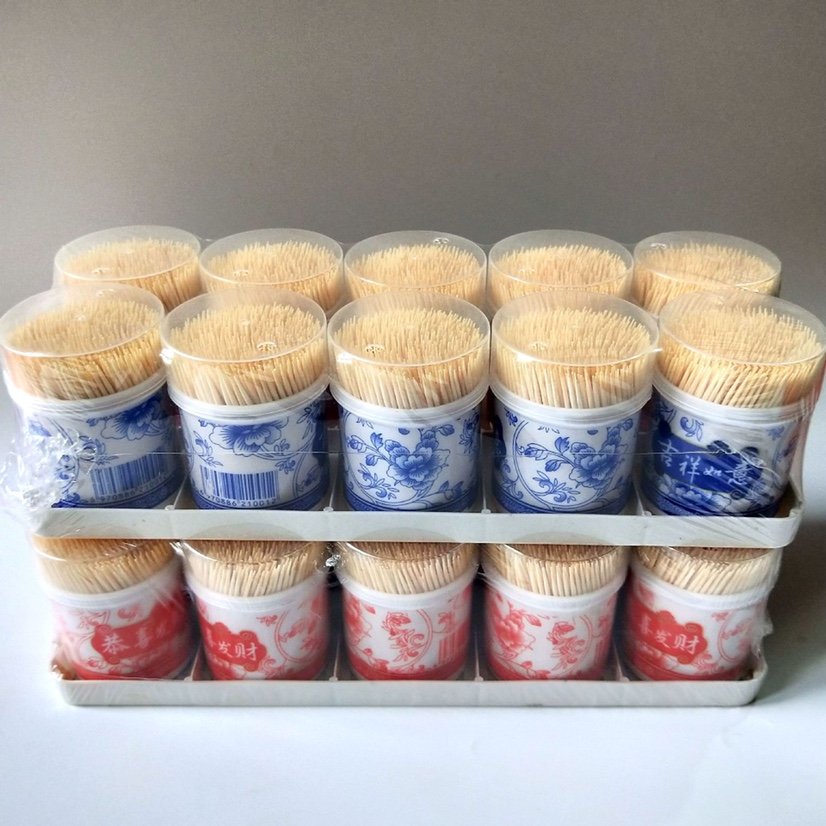 Blue and white toothpicks details Picture