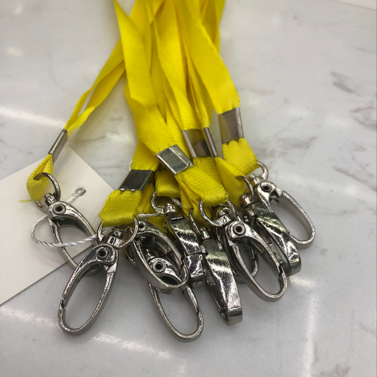 Gold ribbon cotton ribbon custom LOGO printing student card hanging rope 1.0 gold ribbon 7 hook thumbnail