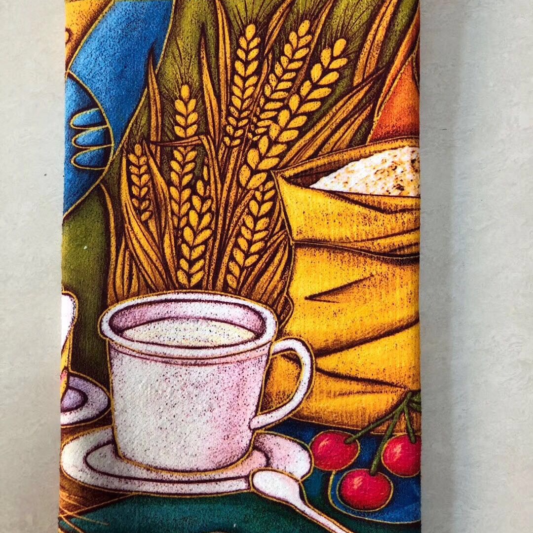 Tea towel, wheat