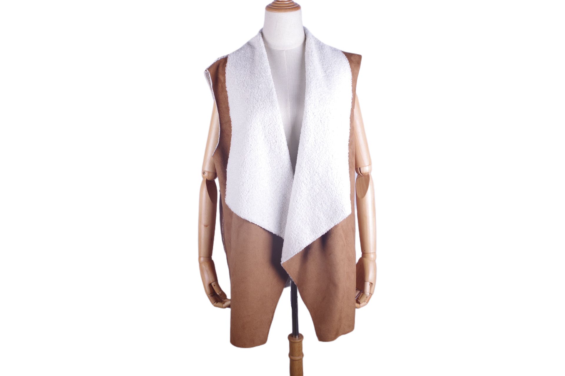 Winter Suede Compound Vest Granular Casual Women's Vest Imitation Fur Vest details Picture