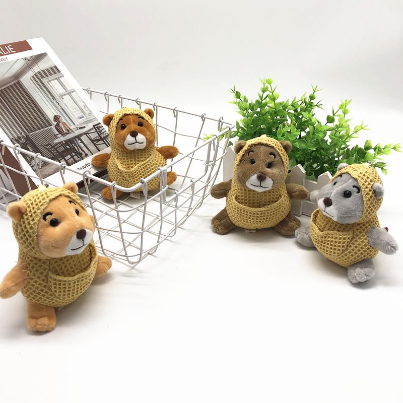 New cute peanuts stuffed animal play with a key chain mouse pendant mouse year of the Mouse mascot doll