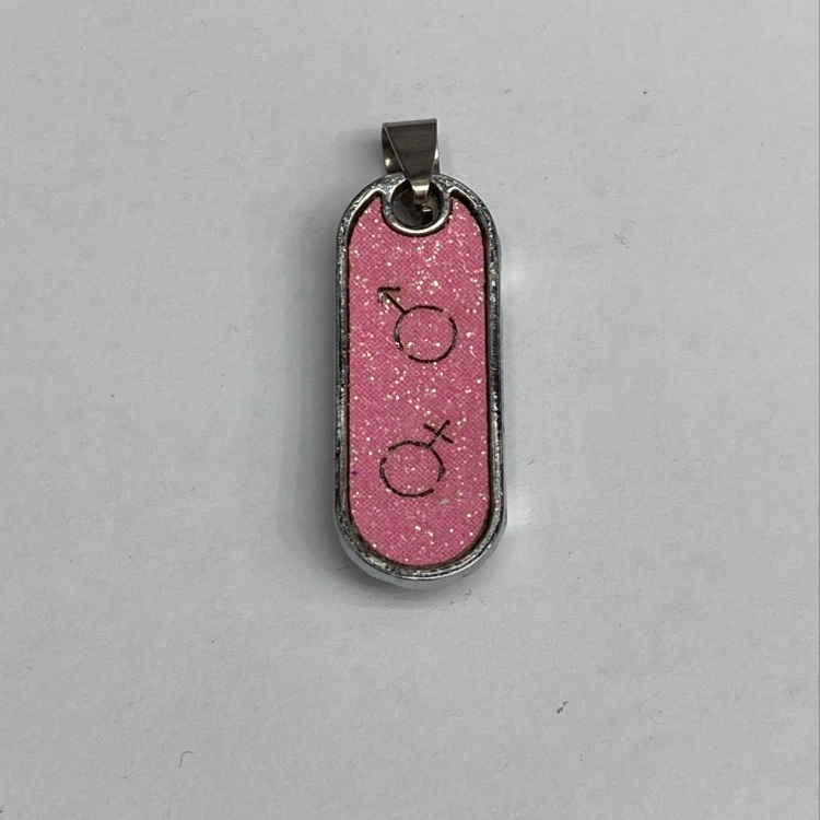 Trendy skateboard pendant for boys and girls in pink colorful fashion protective body necklace thumbnail
