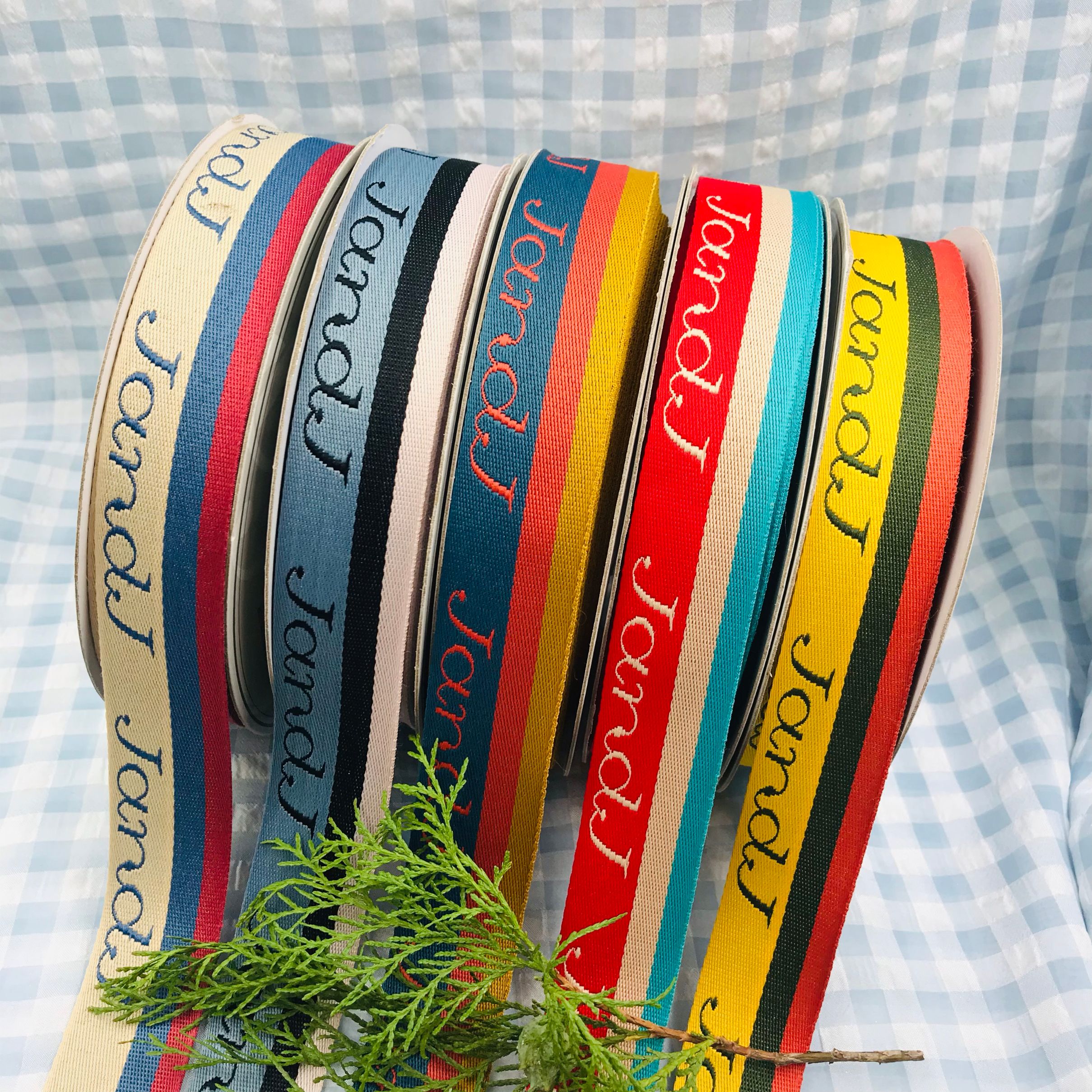 Hl113- Check Out Tri-Color Striped Lettering With Shoe Flower Material Hair Accessory Diy Decoration