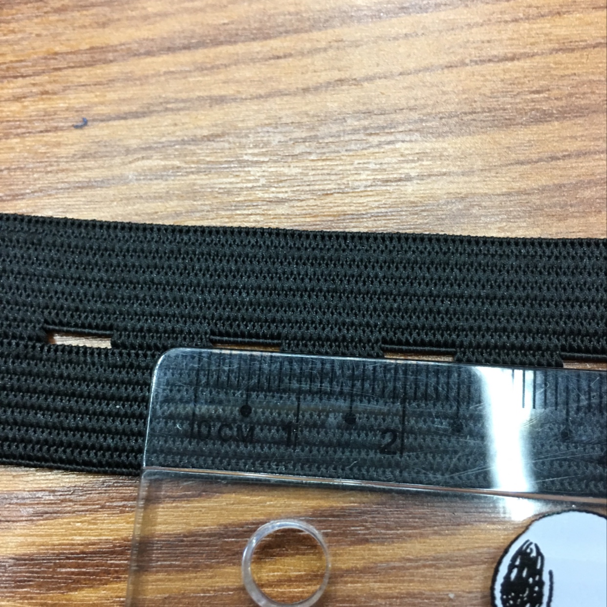 黑色2.5cm扣眼松紧带，可调节松紧带细节图