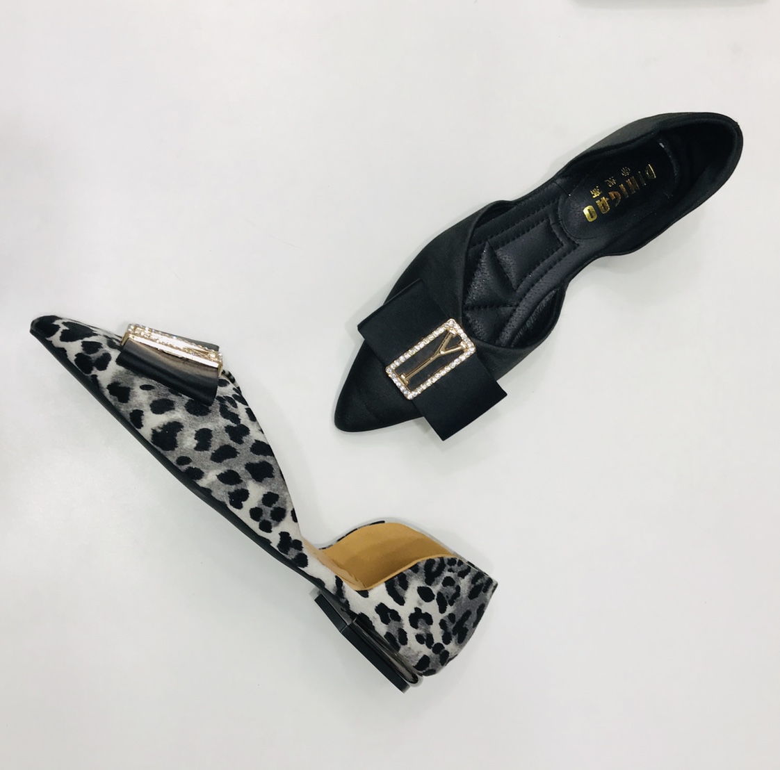 胜利鞋业女式超纤平底舒适软地单鞋细节图