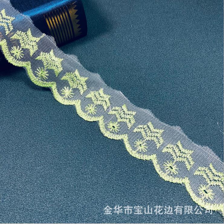 厂家直销 diy手工服装辅料装饰花边 大量颜色涤纶丝花边 水溶花边详情图6