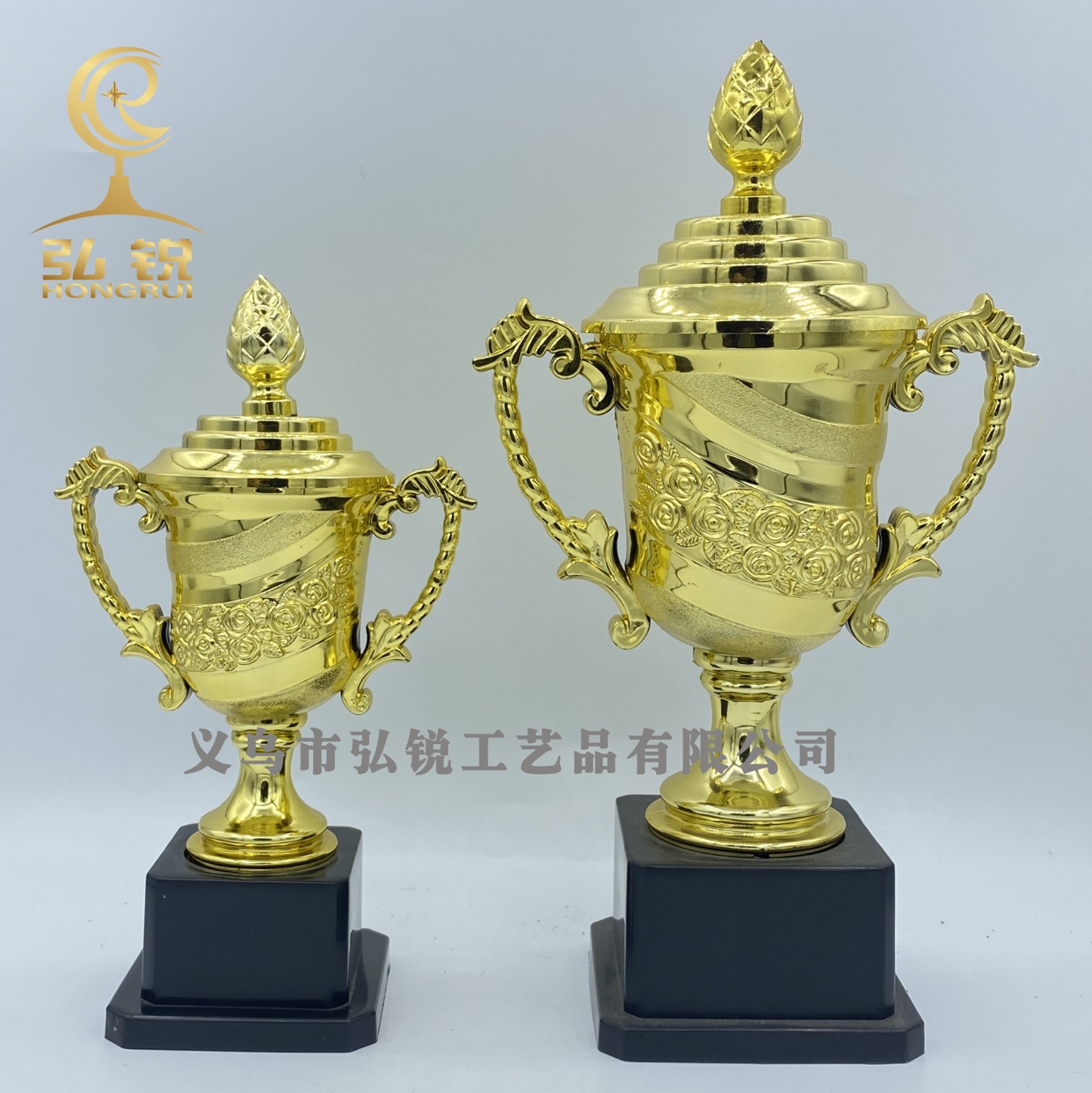 Cs-003 Peony Square bottom big trophy plastic creative trophy can be customized logo