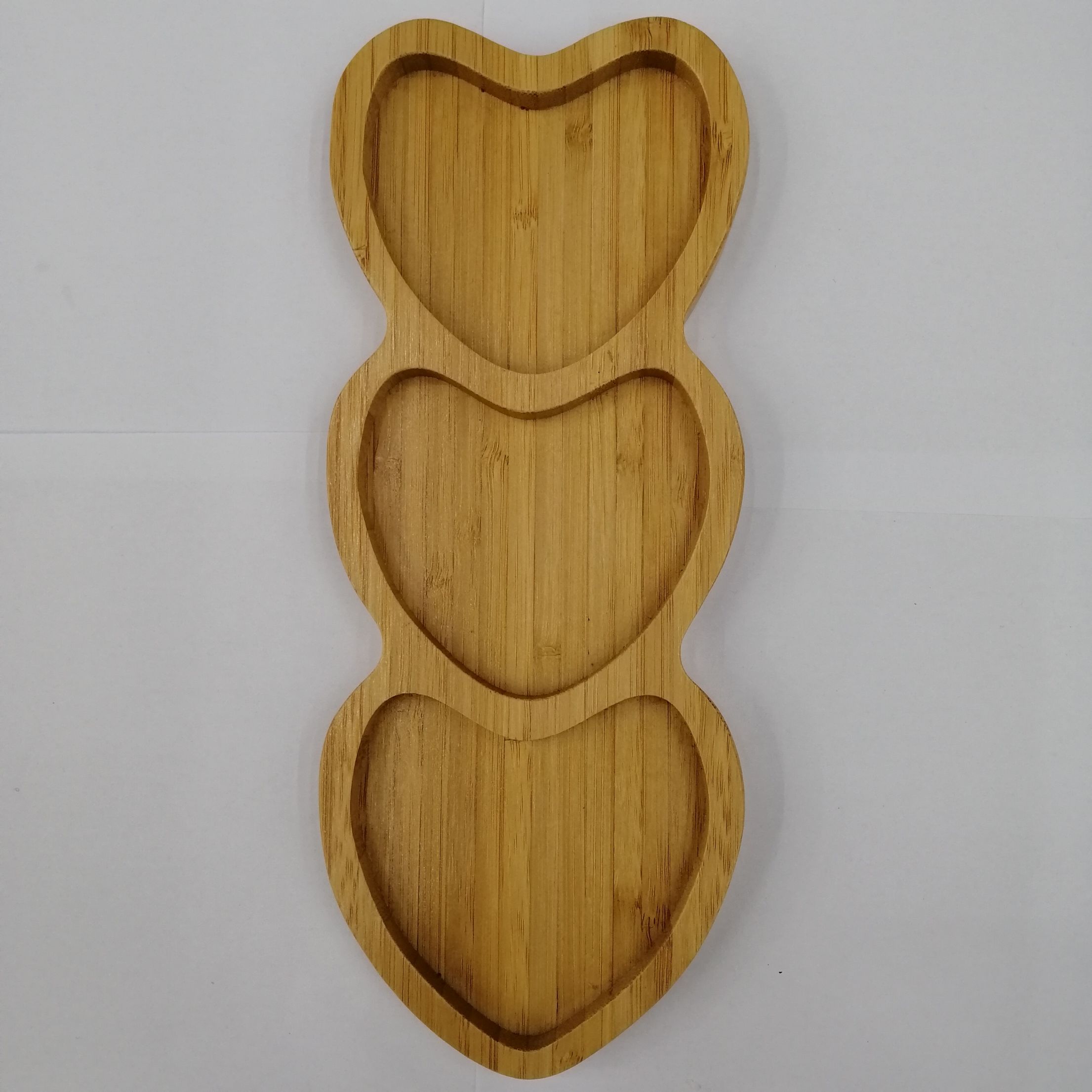 Bamboo medium heart tray nut tray fruit tray dry fruit tray Nordic cookware thumbnail