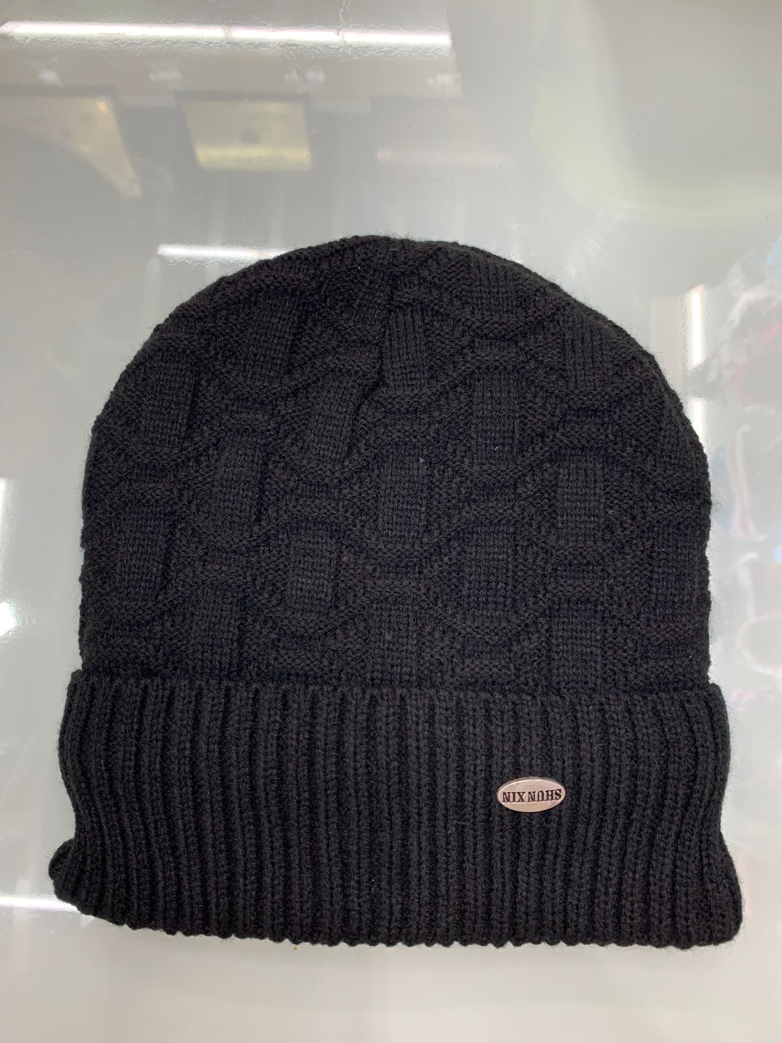Winter with wool hats for men and women Korean version of versatile popular logo knitted hat cold insulation and thick hats thumbnail
