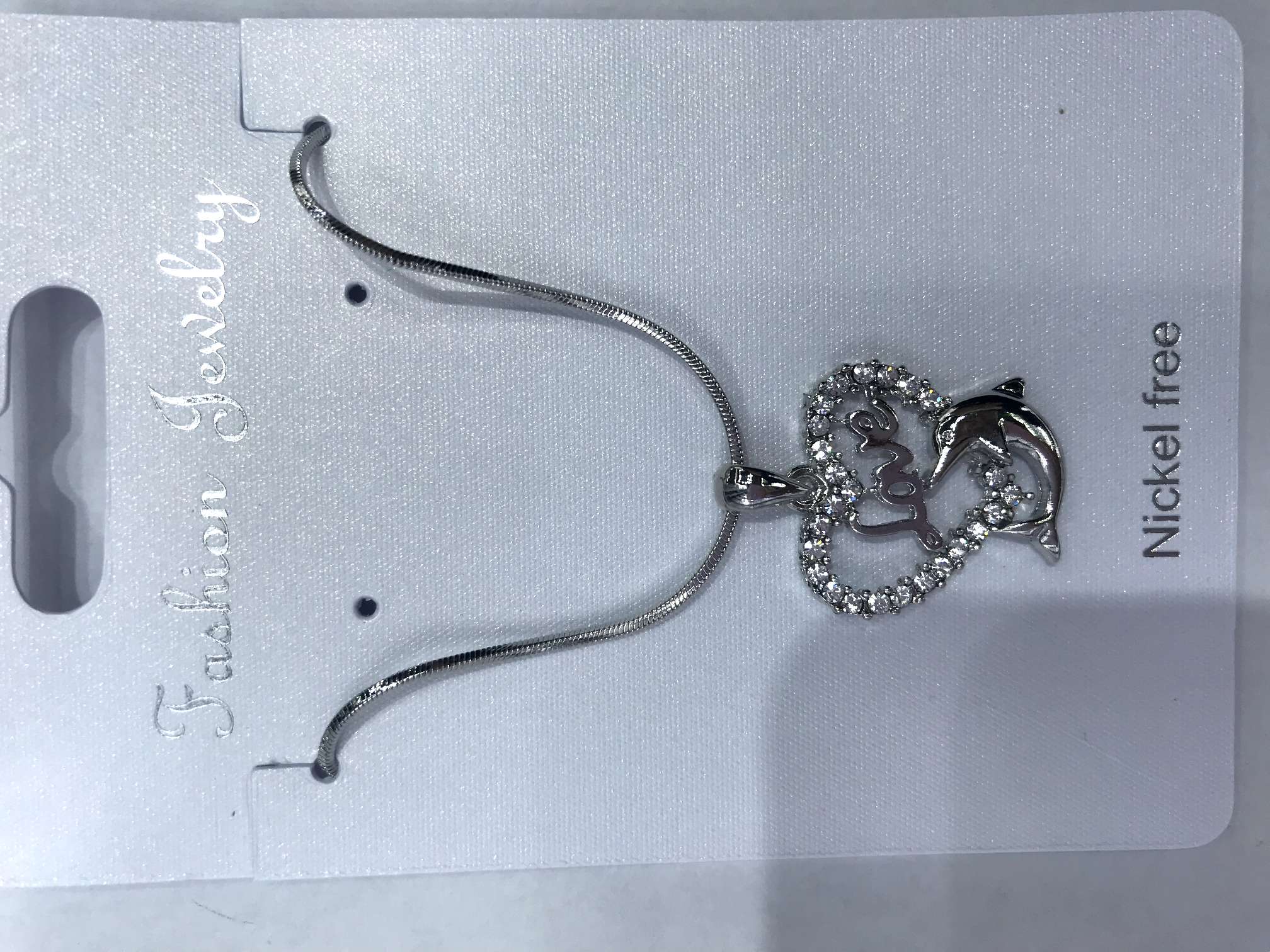 Dolphin heart necklace thumbnail