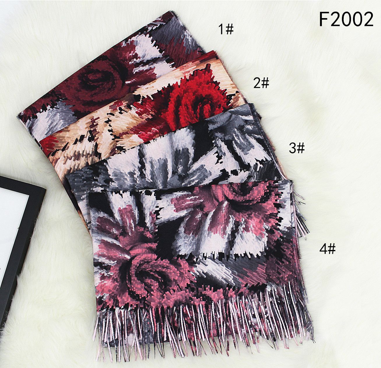 方格玫瑰数码印花