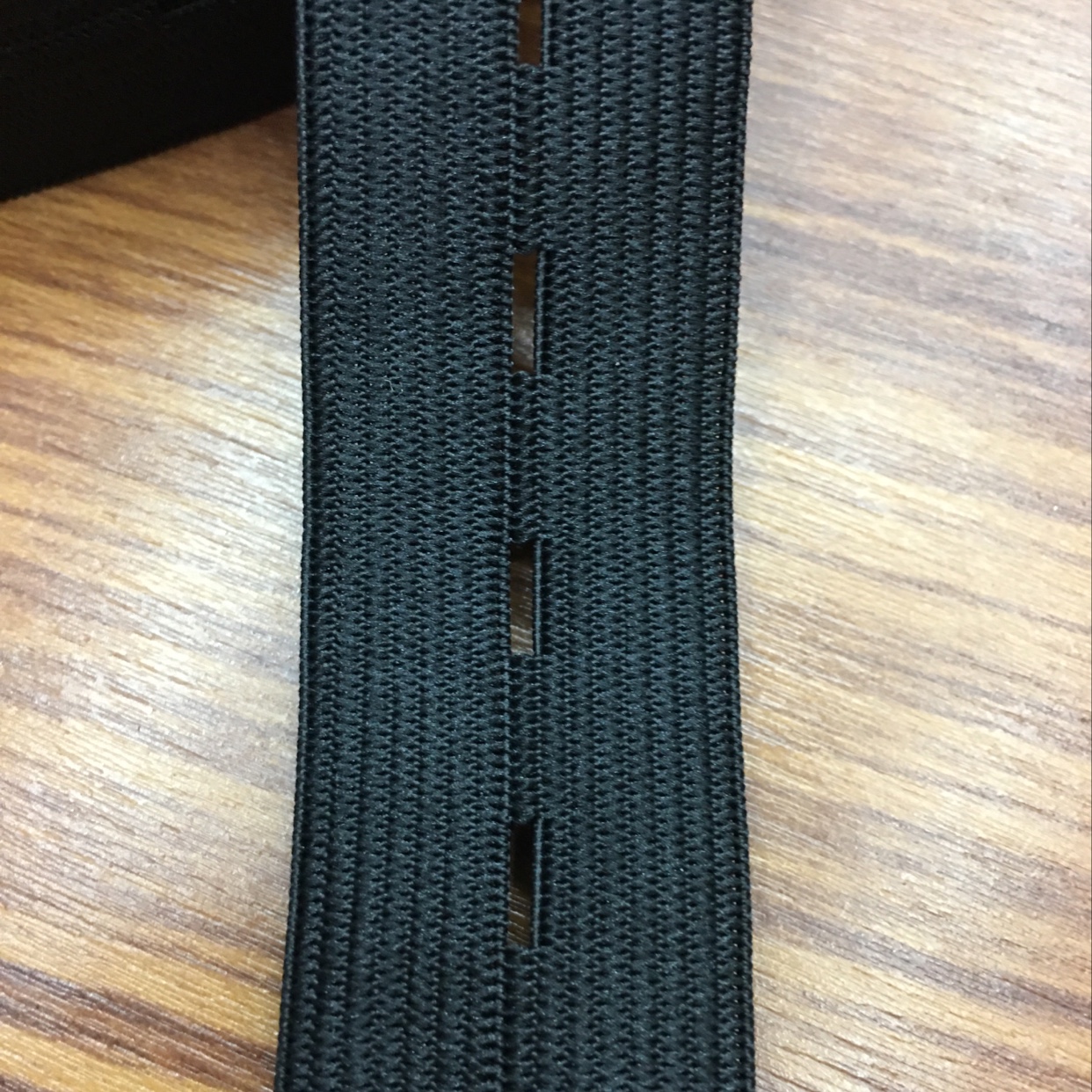 黑色2.5cm扣眼松紧带，可调节松紧带产品图