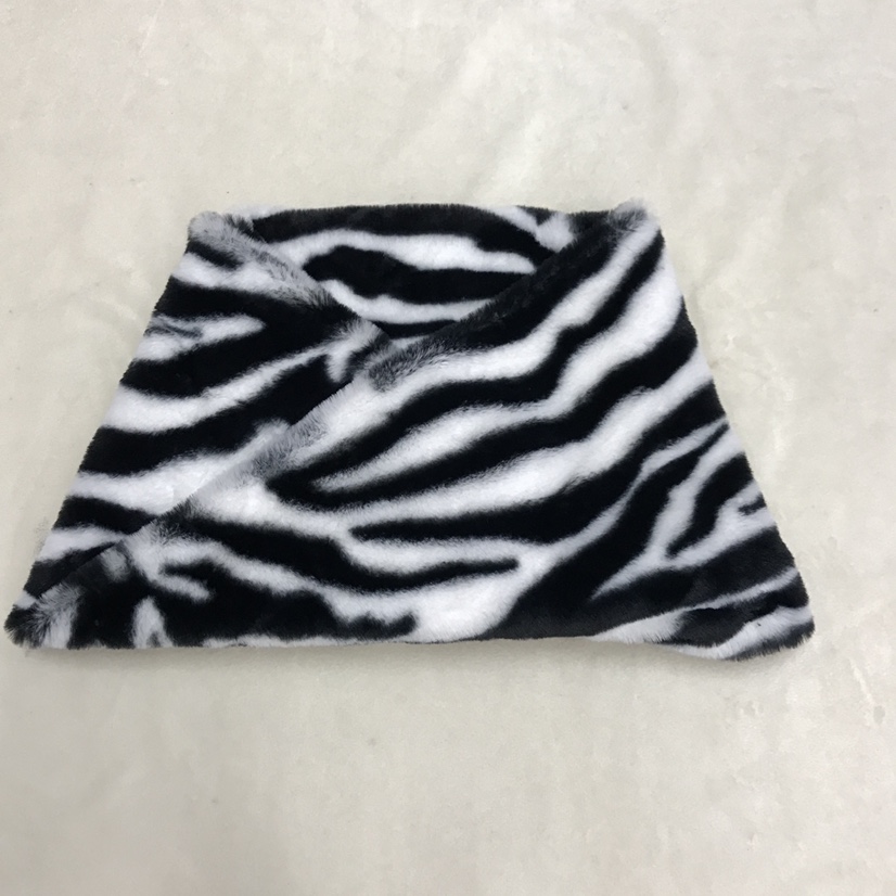 女式围巾围脖小兔毛600g斑马纹时尚围巾围脖产品图