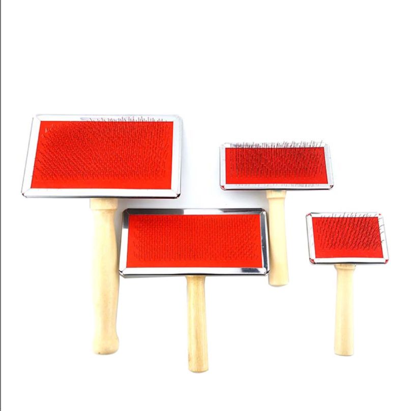 Fengpei factory direct T fur brush wooden handle needle brush hair collar nurse pet grooming comb brush large full figure