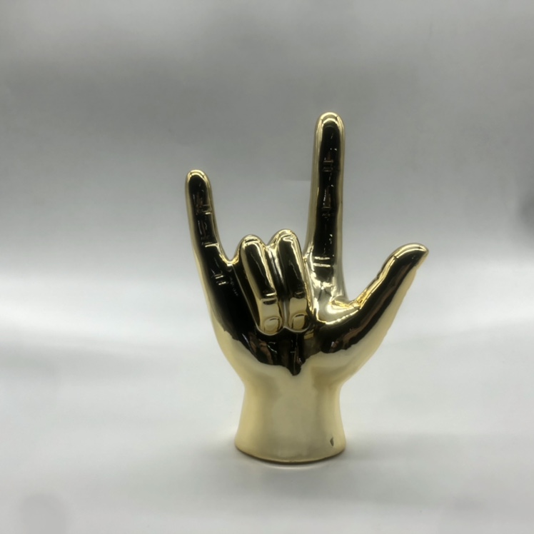 现代简约时尚创意剪刀手势摆件北欧儿童客房轻奢装饰品