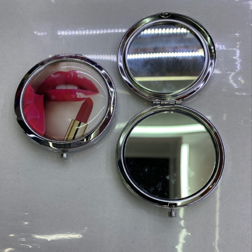 口红款小圆镜双面小镜子便携式化妆镜厂家直销