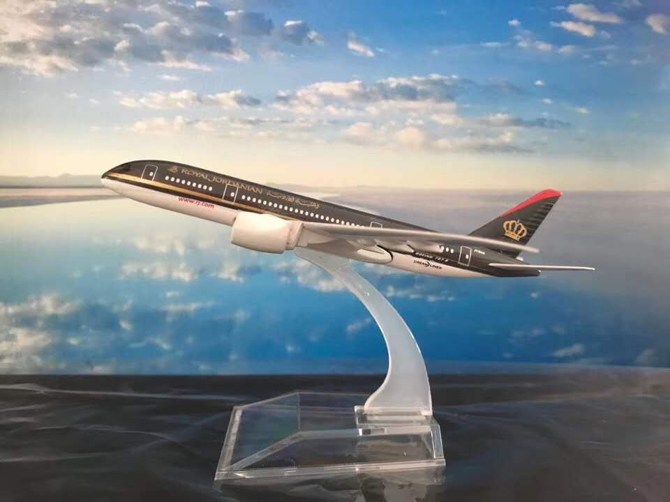 Metal aircraft model (Jordanian B787) aircraft model simulation aircraft alloy aircraft model