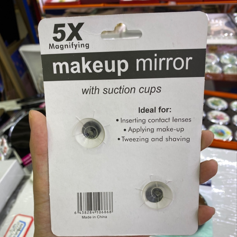 8.8cm 5倍放大镜双面便携式化妆镜厂家直销1详情3