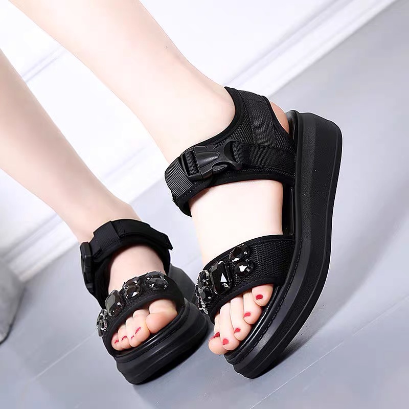 Victory Shoes Women's breathable sponge Sandals with diamonds Specification image