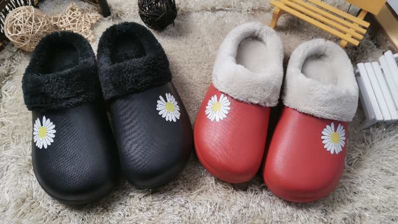 New eva home cotton slippers with small daisies size 37-46