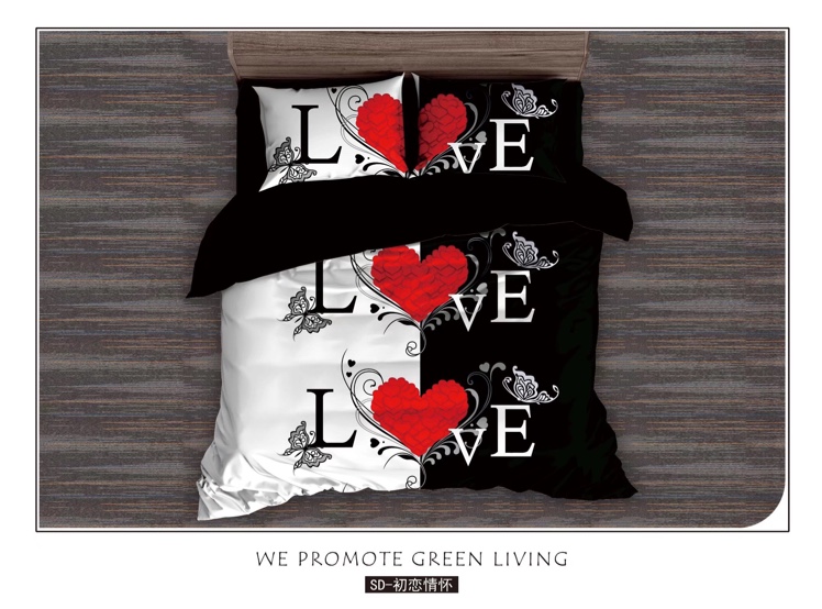 Black and white combination style, matte printed multi-piece set, no pilling and no color fading! Comfortable, breathable and soft! Four pieces of bedding, bed sheets and duvet covers undefined