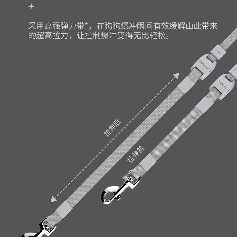 萌王星UFO可伸缩牵引绳灰色狗链子遛狗绳宠物用品详情图8