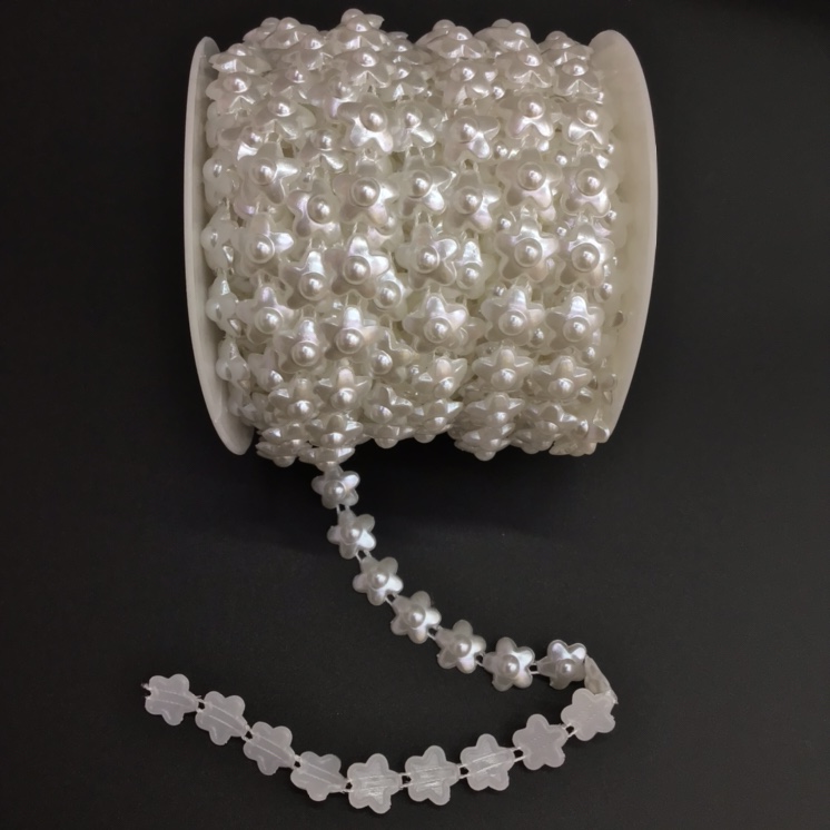 13mmABS five-pointed star bead handcrafted DIY headwear, wedding dress, skirt, clothing accessories, handicrafts and accessories wholesale Specification image