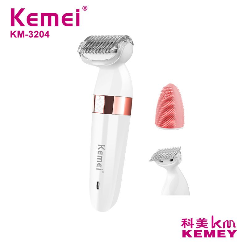 KEMEI KM-3204 Hair shaver, facial cleanser, Skin extirpation, facial massage, 3 in 1 full figure