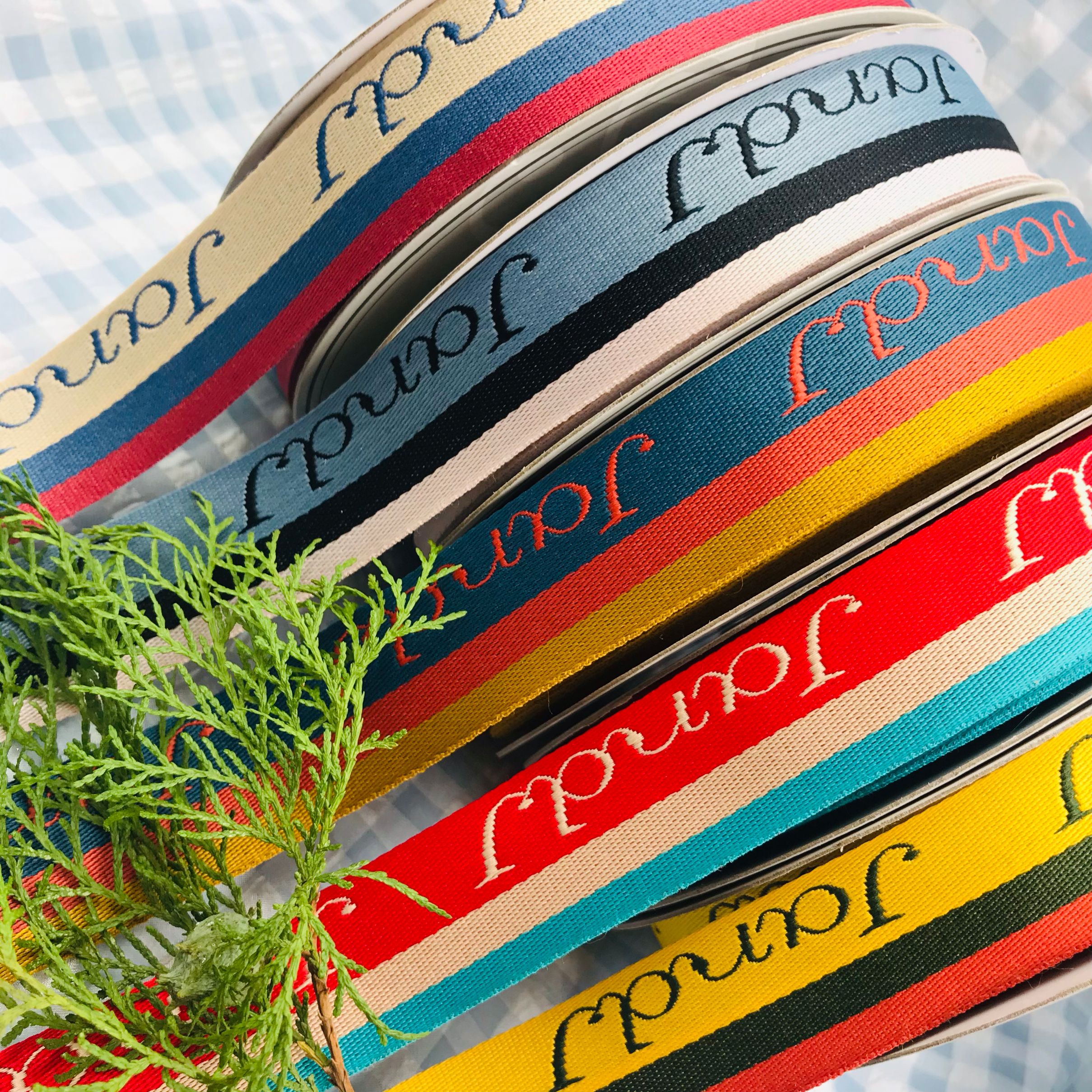 Hl113- Check Out Tri-Color Striped Lettering With Shoe Flower Material Hair Accessory Diy Decoration details Picture