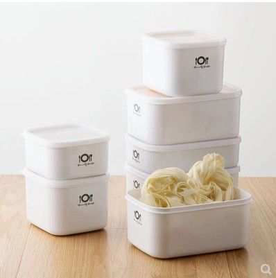 Direct-sale plastic refrigerator, fruit preservation box, microwave oven bento box, rectangular small lunch box, food storage box details Picture