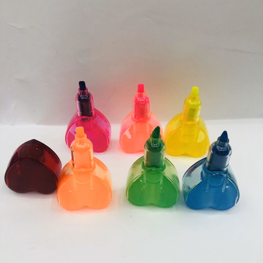 爱心足球小熊积木各种形状造型可爱学生连体多节换头创意多色笔详情图13