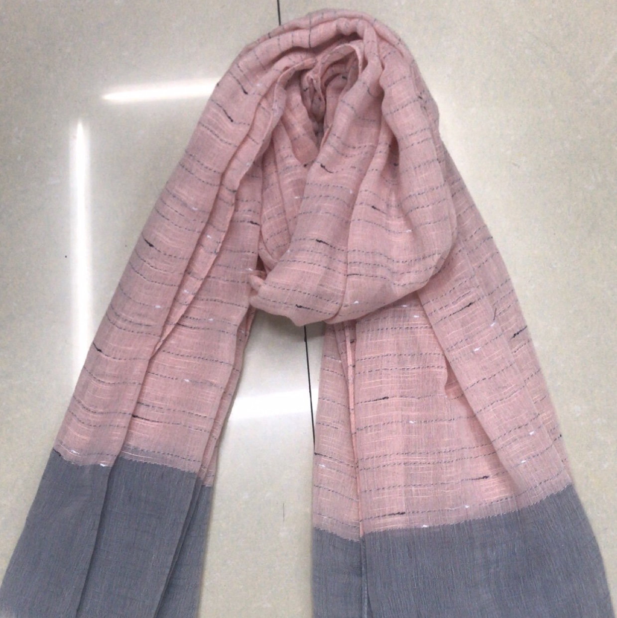 Dot Yarn Imitation Linen Scarf