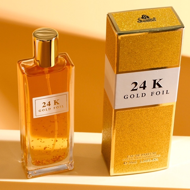 Authentic export Sellion24KGOLD FOLL gold foil premium perfume durable fragrance 50ml