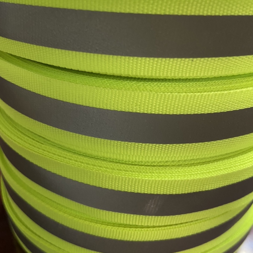 2X1 fluorescent yellow reflective webbing