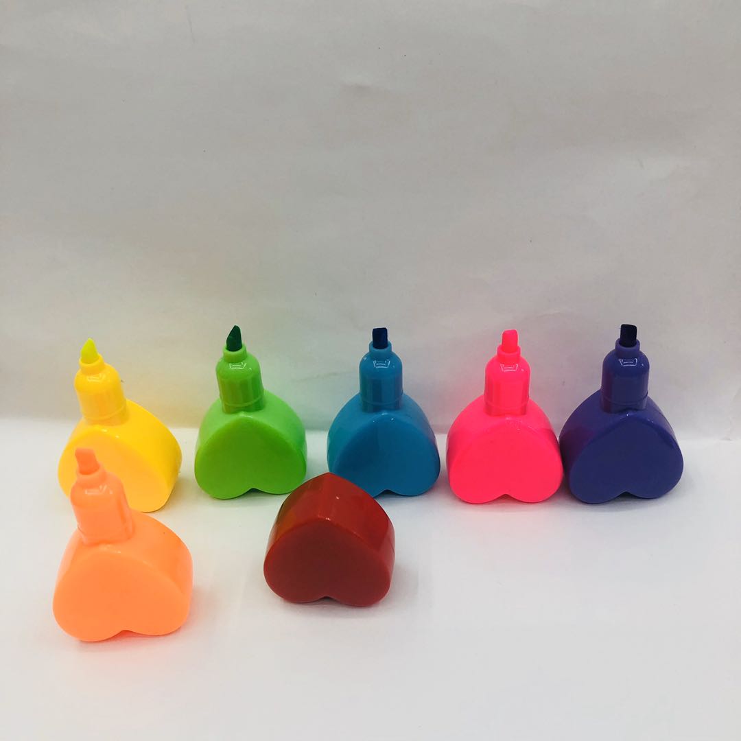 爱心足球小熊积木各种形状造型可爱学生连体多节换头创意多色笔详情图14