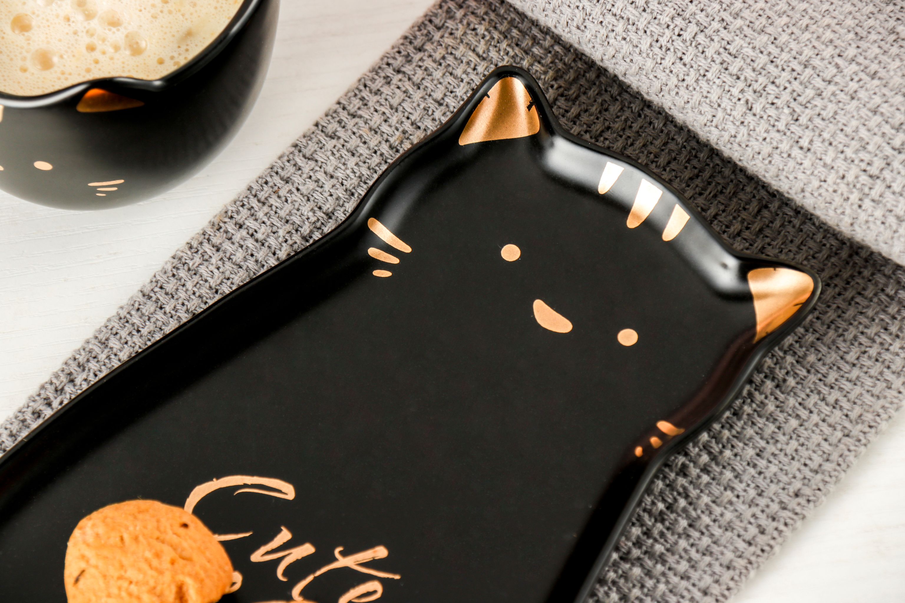 Cute Cat Coffee Cup And Tray Gsjy3510 undefined